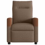vidaXL Fauteuil inclinable de massage électrique marron tissu