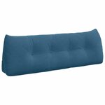 vidaXL Coussin de Dos Bleu 140 x 24 x 50 cm Velours