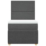 vidaXL Sommier à lattes de lit avec matelas Gris foncé 100x200cm Tissu