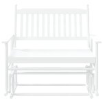 vidaXL Banc balancelle blanc 118x70x104 5 cm bois massif de peuplier