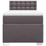 vidaXL Sommier à lattes de lit avec matelas Gris 80x200 cm Similicuir