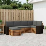 vidaXL Ensemble de canapé d'angle 6 Pièces Naturel et Anthracite