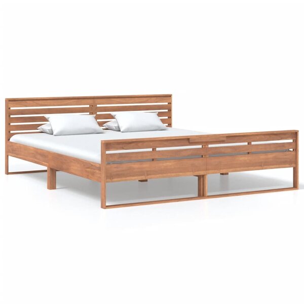 vidaXL Cadre de lit Bois de teck massif 180x200 cm