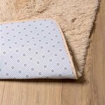 vidaXL Tapis Shaggy à poils longs NAVARRA beige 80x150 cm polyester