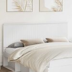 vidaXL Tête de lit avec tête de lit Blanc 180 cm Bois d'ingénierie