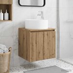 vidaXL Meuble de lavabo mural Chêne artisanal 49 5 x 44 5 x 65 5 cm