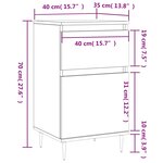 vidaXL Buffets 2 Pièces chêne fumé 40x35x70 cm bois d'ingénierie