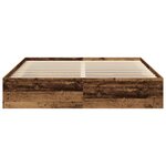 vidaXL Cadre de lit sans matelas vieux bois 200x200 cm bois ingénierie