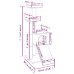 vidaXL Arbre à chat avec griffoirs en sisal Crème 92 cm