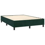 vidaXL Sommier à lattes de lit et matelas Vert foncé 140x190cm Velours