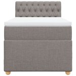 vidaXL Sommier à lattes de lit avec matelas Taupe 80x200 cm Tissu