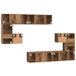 vidaXL Ensemble meuble TV 8 Pièces Bois ancien Moyen 30.5 x 30 x 30 cm