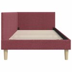 vidaXL Cadre de lit d'angle avec tête de lit Bordeaux 100 cm x 200 cm