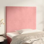 vidaXL Tête de lit Rose 100x5x118/128 cm Velours