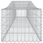 vidaXL Paniers à gabions arqués 2 Pièces 400x50x40/60 cm Fer galvanisé