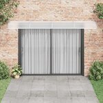 vidaXL Auvent de porte gris 400 x 100 cm Polycarbonate