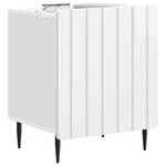 vidaXL Cabinet de chevet 2 Pièces Blanc brillant 43 x 34 5 x 52 cm