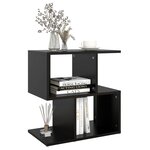vidaXL Table de chevet noir 50x30x51 5 cm bois d'ingénierie