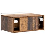 vidaXL Cabinet de chevet mural Bois ancien 49 x 34 5 x 24 cm