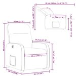 vidaXL Fauteuil inclinable électrique taupe tissu