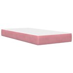 vidaXL Cadre de lit avec tête de lit Rose 100 x 200 cm Velours