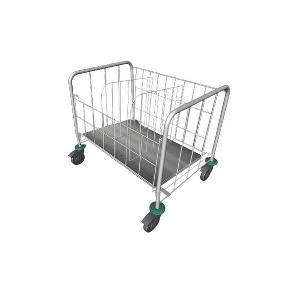 Chariot assiettes inox 400 assiettes d.260mm - l2g -  - inox910 638x742mm