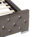 vidaXL Cadre de lit sans matelas gris velours 160x200 cm