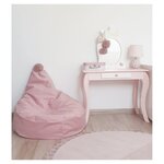 Pouf à pompon rose
