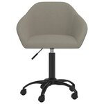 Vidaxl chaises pivotantes à manger lot de 4 gris clair velours
