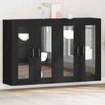 vidaXL Meuble mural 2 Pièces Chêne noir 69 5 x 34 x 90 cm