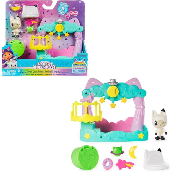Spin Master 6071360 - Gabby et la Maison Magique Coffret balcon Observatoire d'astronomie de Pandy Paws