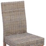 vidaXL Chaise de salle à manger 2 Pièces Gris Kubu 45 x 54 x 93 cm