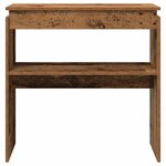 vidaXL Table console vieux bois 80 x 30 x 80 cm bois d'ingénierie