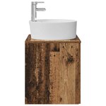 vidaXL Vanité de lavabo mural Bois ancien 49 5 x 44 5 x 65 cm