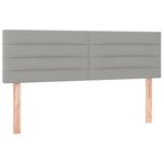 vidaXL Sommier à lattes de lit avec matelas Gris clair 140x190cm Tissu