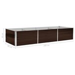 vidaXL Lit surélevé de jardin Marron 240x80x45 cm Acier galvanisé