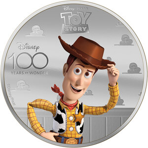 Pièce de monnaie en Argent 5 Dollars g 31.1 (1 oz) Millésime 2023 Disney 100 Years of Wonder TOY STORY