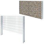 vidaXL Poteaux de clôture 30 Pièces argenté 180 cm acier galvanisé