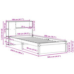vidaXL Lit bibliothèque sans matelas blanc 100x200 cm bois pin massif