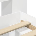 vidaXL Cadre de lit avec rangement avec tête de lit Blanc 150 x 200 cm