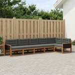 vidaXL Ensemble de canapés d'extérieur 6 Pièces Naturel et Anthracite