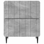 vidaXL Cabinet de chevet 2 Pièces Gris béton 43 x 34 5 x 49 5 cm