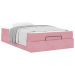 vidaXL Cadre de lit avec matelas Rose 140 x 190 cm Velours