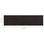 Vidaxl tapis d'escalier autocollants rectangulaire 15 pièces 76x20 cm