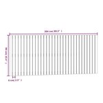 vidaXL Tête de lit murale Marron miel 204x3x90 cm Bois massif de pin