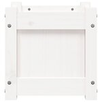 vidaXL Jardinières 2 Pièces blanc bois de pin massif