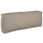 vidaXL Coussin pour dossier de palette Taupe 120 x 40 x 12 cm