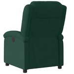 vidaXL Fauteuil inclinable vert foncé velours