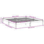 vidaXL Cadre de lit extra long sans matelas 180x210 cm bois massif pin