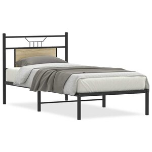 vidaXL Cadre de lit sans matelas chêne sonoma 75x190 cm